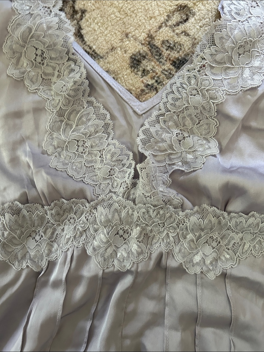 Free People Lavender Lace-Trim Mini Dress - Picture 3 of 5